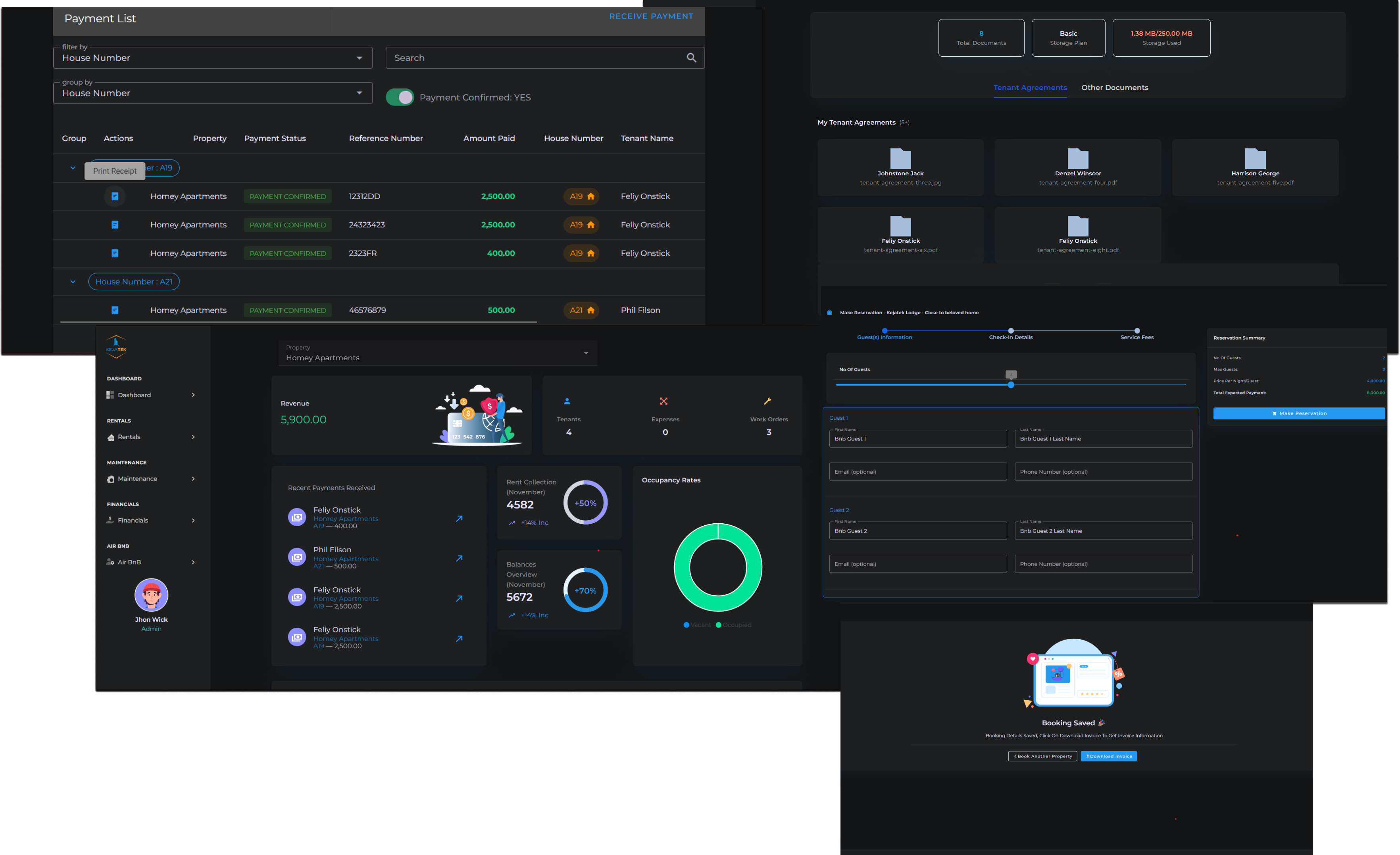 KejaTek dashboard